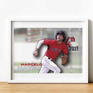 Limited Edition Justin Fields artwork mocked up in a frame.